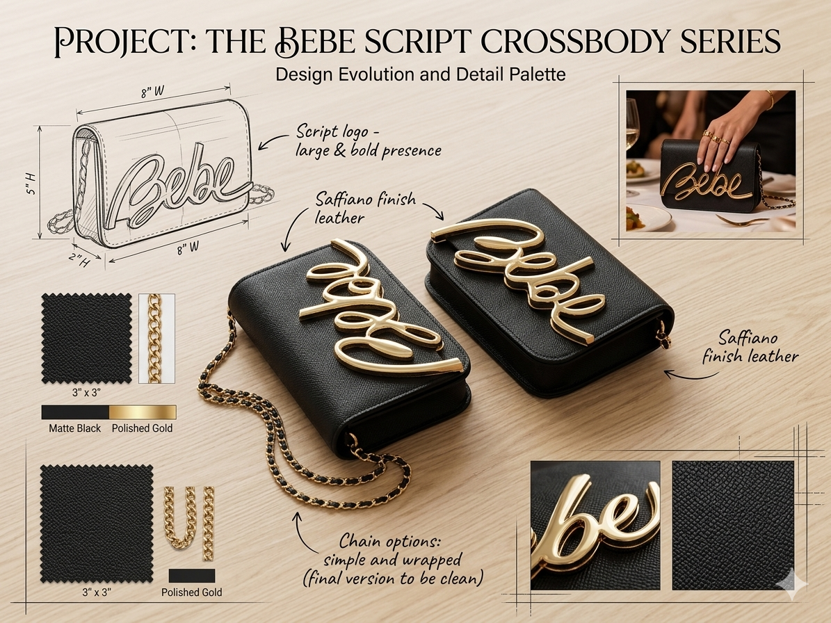 Bebe Script Crossbody