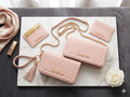 bebe Blush Woven Faux-Leather Accessory Set