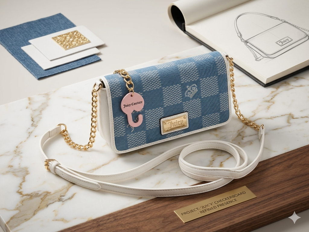 Juicy Couture 'Refined Presence' Checkerboard Crossbody